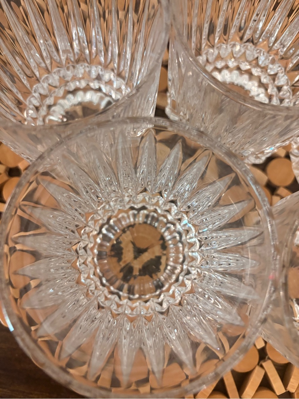 5 Fostoria Heritage Clear Double Old Fashioned Glass Heavy Set of 5 Vintage MCM